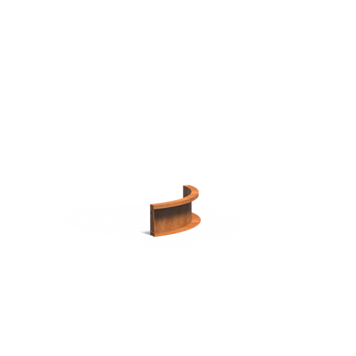 Stödmur smal topp - Innerkurva - Corten - 500.00 x 500.00 x 200.00