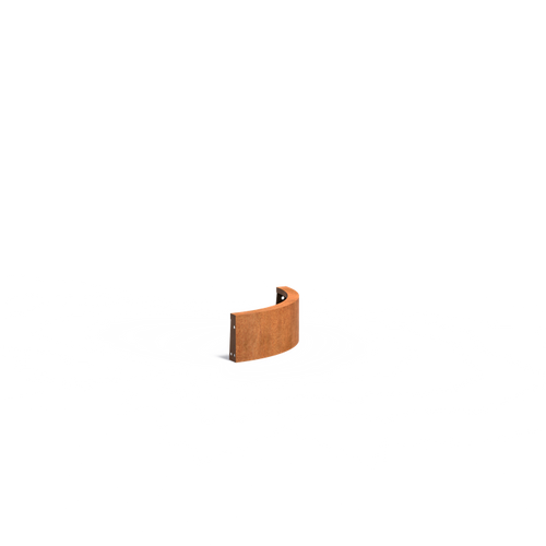 Stödmur smal topp - Ytterkurva - Corten - 500.00 x 500.00 x 200.00