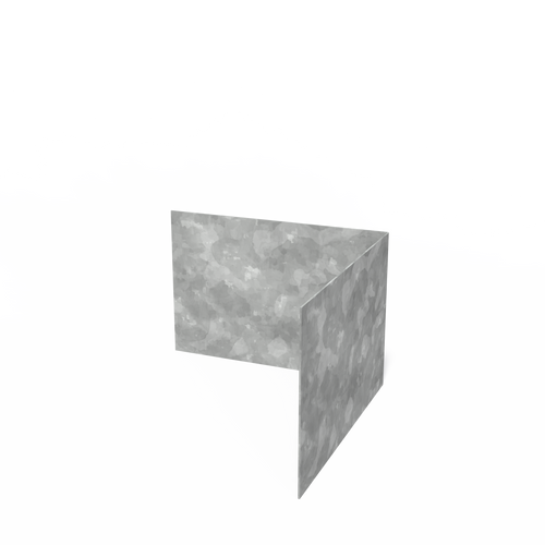 Kantstål hörna - Galvaniserat stål - 300.00 x 300.00 x 200.00