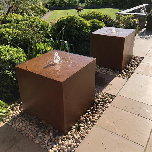 Vattenblock - Corten - 3000.00 x 700.00 x 700.00