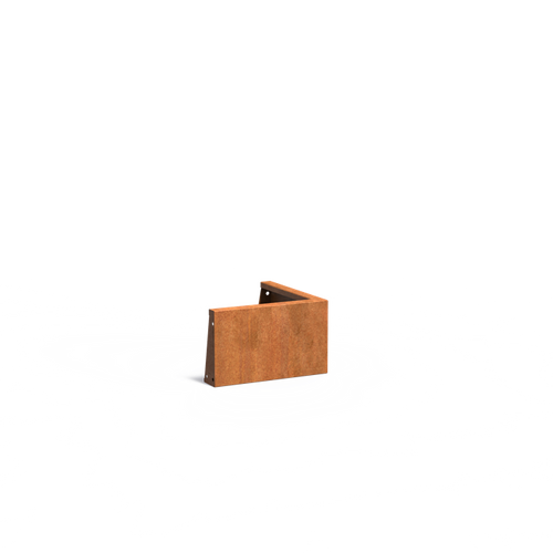 Stödmur smal topp - Ytterhörn - Corten - 500.00 x 500.00 x 300.00