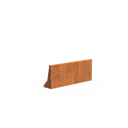 Stödmur smal topp - Corten - 1000.00 x 200.00 x 400.00