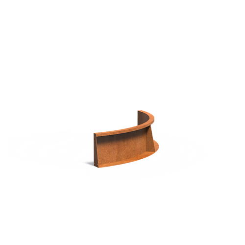 Stödmur smal topp - Innerkurva - Corten - 1000.00 x 1000.00 x 300.00