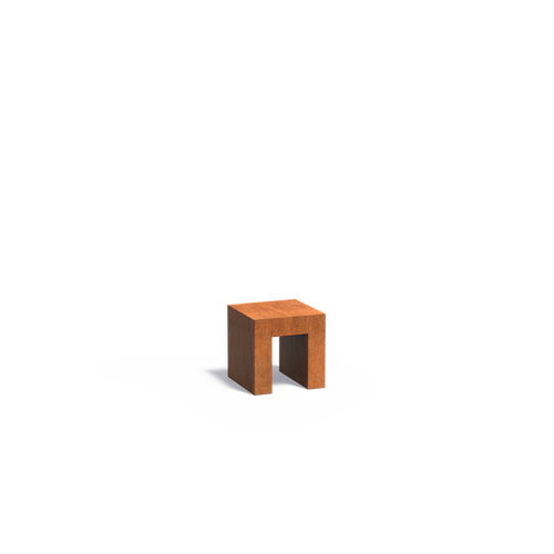 U - Piedestal - Corten - 500.00 x 500.00 x 800.00