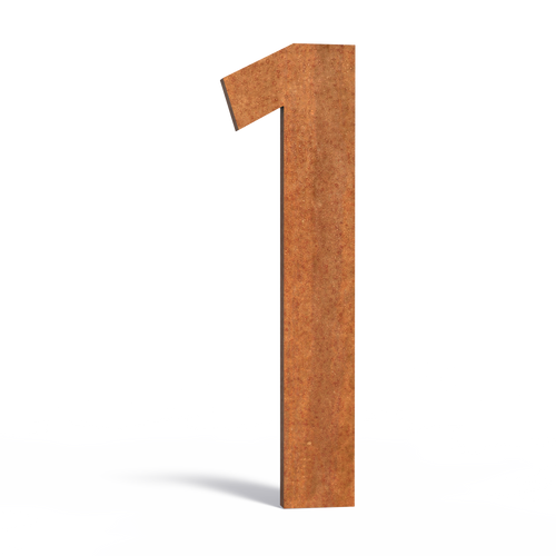 Husnummer - Corten - 44.00 x 5.00 x 120.00