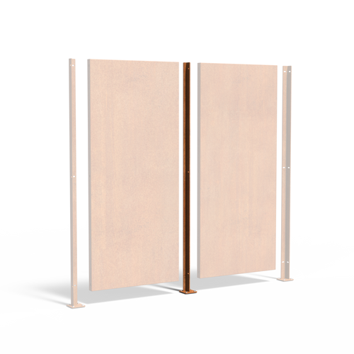Skärmvägg mellanstolpe - Corten - 800.00 x 800.00 x 800.00
