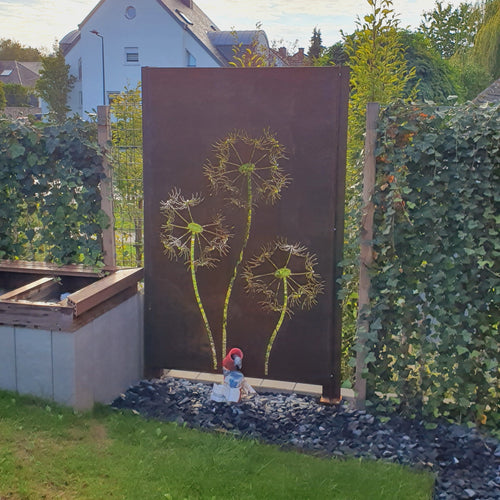 Skärmvägg natur - Corten - 1100.00 x 50.00 x 1800.00