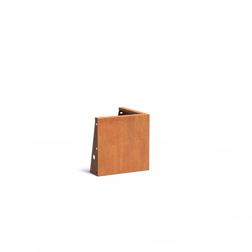 Stödmur smal topp - Ytterhörn - Corten - 500.00 x 500.00 x 500.00