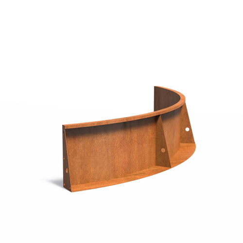 Stödmur smal topp - Innerkurva - Corten - 2000.00 x 2000.00 x 500.00