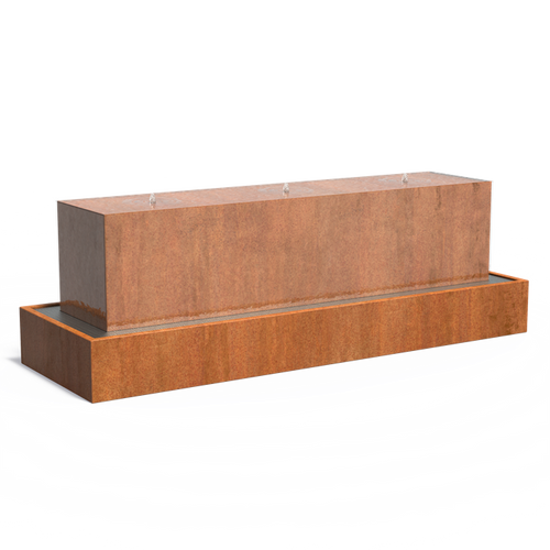 Vattenblock - Corten - 3000.00 x 700.00 x 700.00