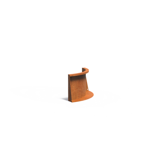 Stödmur smal topp - Innerkurva - Corten - 500.00 x 500.00 x 400.00
