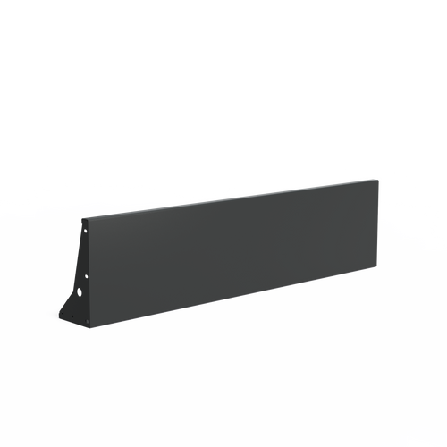 Stödmur smal topp - Aluminium - 2000.00 x 250.00 x 500.00