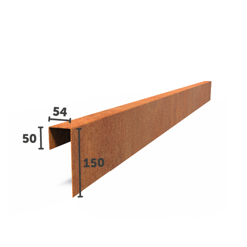 U - Profil - 54x50 - Corten - 2300.00 x 2.00 x 150.00