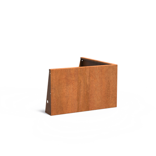 Stödmur smal topp - Ytterhörn - Corten - 1000.00 x 1000.00 x 600.00