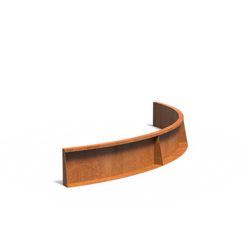 Stödmur smal topp - Innerkurva - Corten - 2000.00 x 2000.00 x 300.00