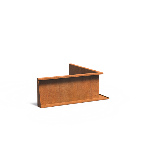 Stödmur smal topp - Innerhörn - Corten - 1000.00 x 1000.00 x 400.00