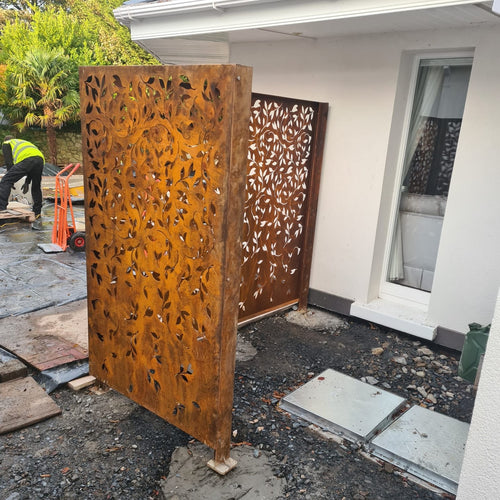 Skärmvägg natur - Corten - 1100.00 x 50.00 x 1800.00