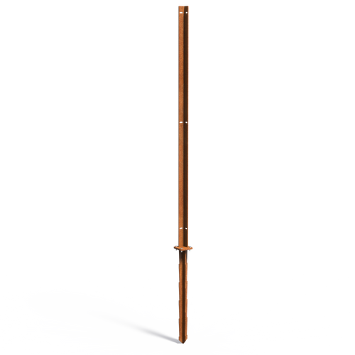 Skärmvägg hörnstolpe - Corten - 115.00 x 115.00 x 2700.00