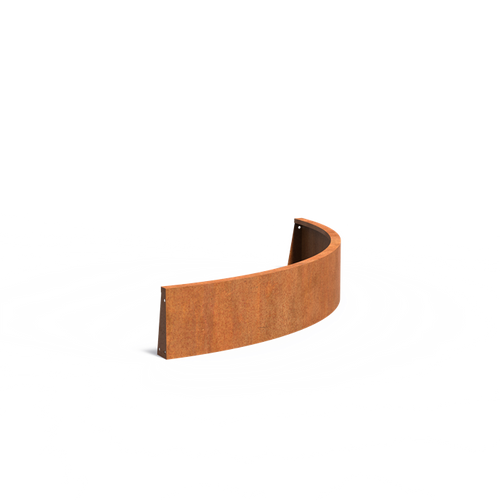 Stödmur smal topp - Ytterkurva - Corten - 1500.00 x 1500.00 x 300.00