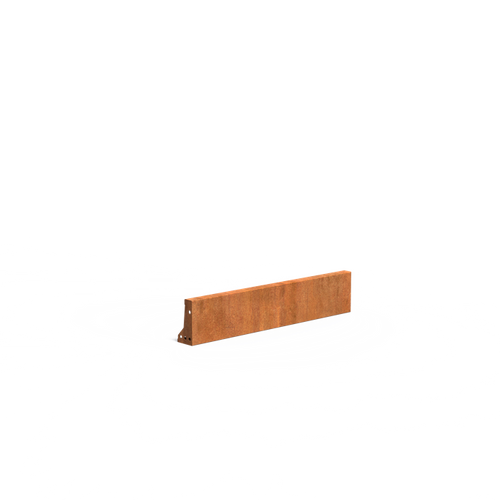 Stödmur smal topp - Corten - 1000.00 x 100.00 x 200.00