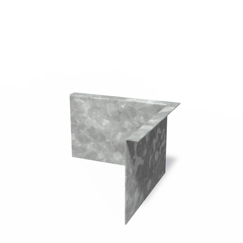 Kantstål hörna utvikt - Galvaniserat stål - 300.00 x 300.00 x 200.00