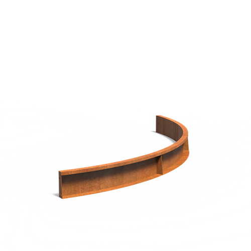 Stödmur smal topp - Innerkurva - Corten - 2000.00 x 2000.00 x 200.00