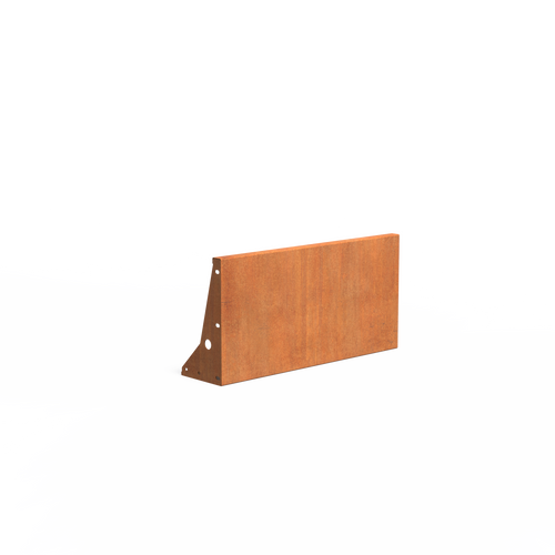 Stödmur smal topp - Corten - 1000.00 x 250.00 x 500.00