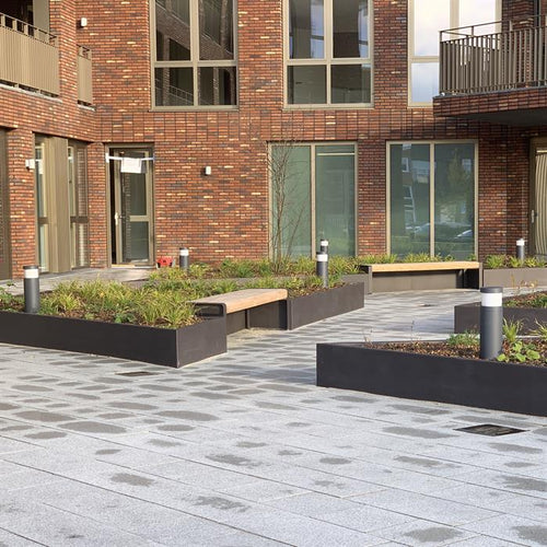 Stödmur smal topp - Aluminium - 1500.00 x 200.00 x 400.00