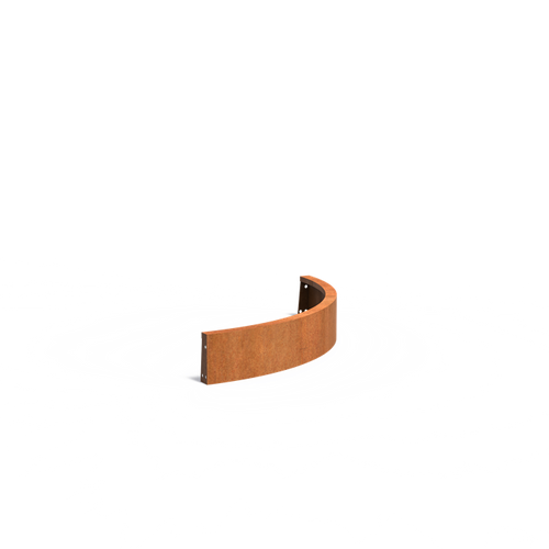 Stödmur smal topp - Ytterkurva - Corten - 1000.00 x 1000.00 x 200.00