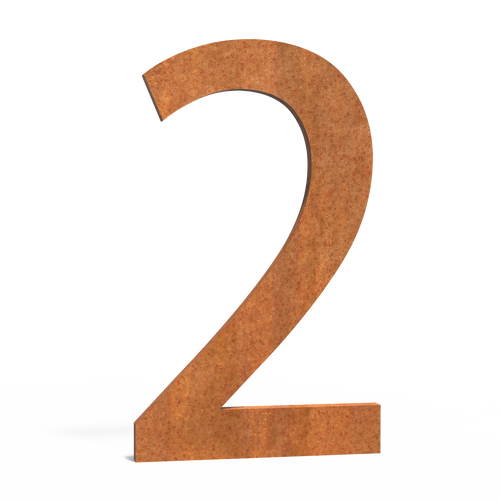 Husnummer - Corten - 73.00 x 5.00 x 120.00