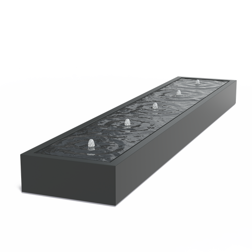 Vattenbord - Aluminium - 5000.00 x 1000.00 x 400.00