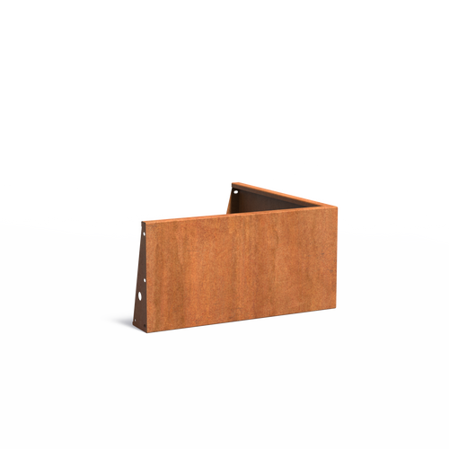 Stödmur smal topp - Ytterhörn - Corten - 1000.00 x 1000.00 x 500.00
