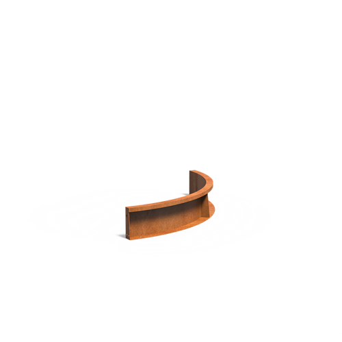 Stödmur smal topp - Innerkurva - Corten - 1000.00 x 1000.00 x 200.00