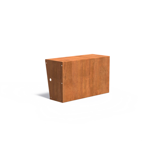 Stödmur bred topp - Corten - 1000.00 x 400.00 x 600.00