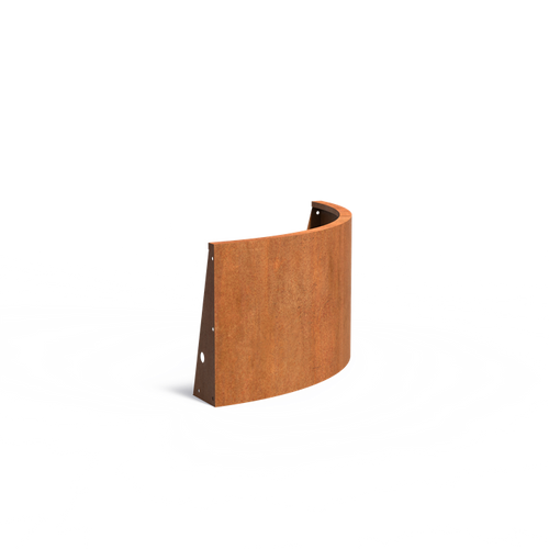 Stödmur smal topp - Ytterkurva - Corten - 1000.00 x 1000.00 x 600.00
