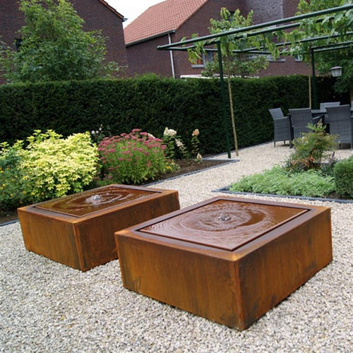 Vattenbord - Corten - 800.00 x 800.00 x 400.00