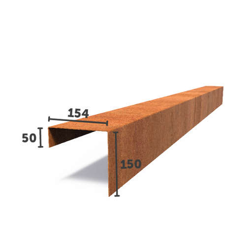 U - Profil - 154x50 - Corten - 2300.00 x 2.00 x 150.00