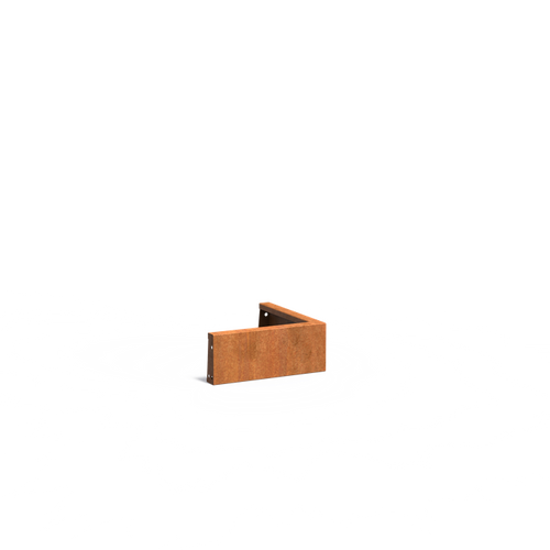 Stödmur smal topp - Ytterhörn - Corten - 500.00 x 500.00 x 200.00