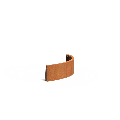 Stödmur smal topp - Ytterkurva - Corten - 1000.00 x 1000.00 x 300.00