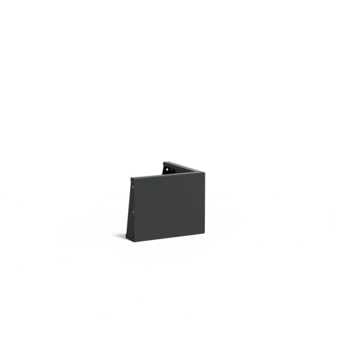 Stödmur smal topp - Ytterhörn - Aluminium - 500.00 x 500.00 x 400.00