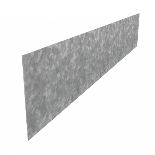 Kantstål rak - Galvaniserat stål - 2300.00 x 3.00 x 390.00