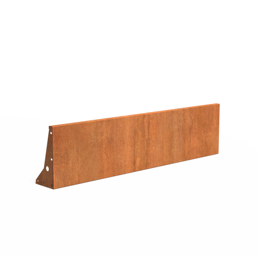 Stödmur smal topp - Corten - 2000.00 x 250.00 x 500.00