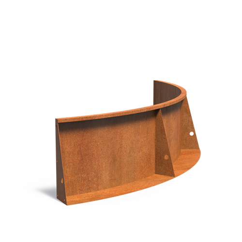 Stödmur smal topp - Innerkurva - Corten - 2000.00 x 2000.00 x 600.00