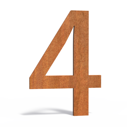 Husnummer - Corten - 84.00 x 5.00 x 120.00