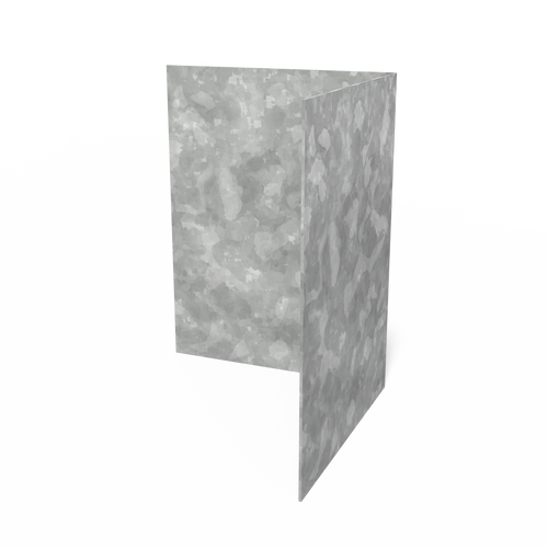 Kantstål hörna - Galvaniserat stål - 300.00 x 300.00 x 390.00