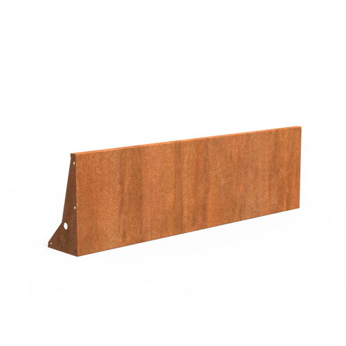 Stödmur smal topp - Corten - 2000.00 x 300.00 x 600.00
